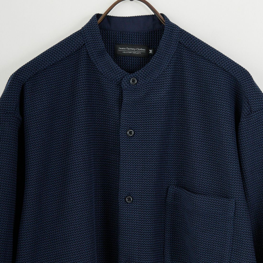 Jeans Factory Clothes [ジーンズファクトリークローズ] ラッセルドビーバンドカラーシャツ [EPC-55110] 3 NAVY