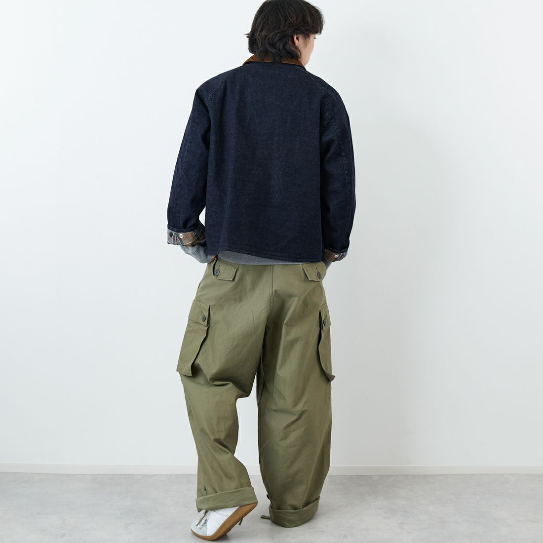 Barbour [バブアー] 別注 BORROWDALE ボロウデイルジャケット [261MCAS237-JF] DENIM &&モデル身長：179cm 着用サイズ：40&&