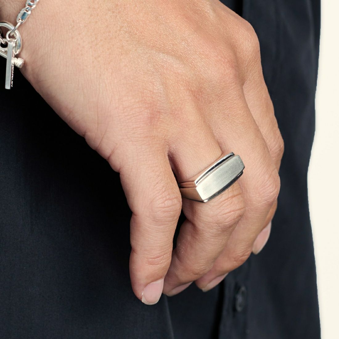 XOLO JEWELRY [ショロジュエリー] センターウェイトリング ウィズヘアライン [XOR124] SILVER