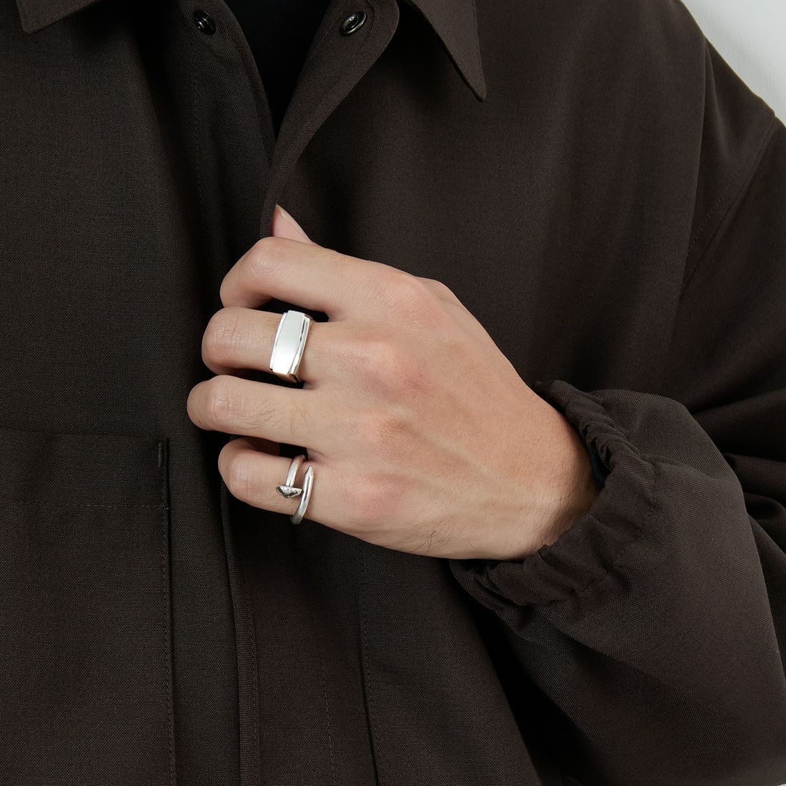 XOLO JEWELRY [ショロジュエリー] センターウェイトリング ウィズヘアライン [XOR124] SILVER