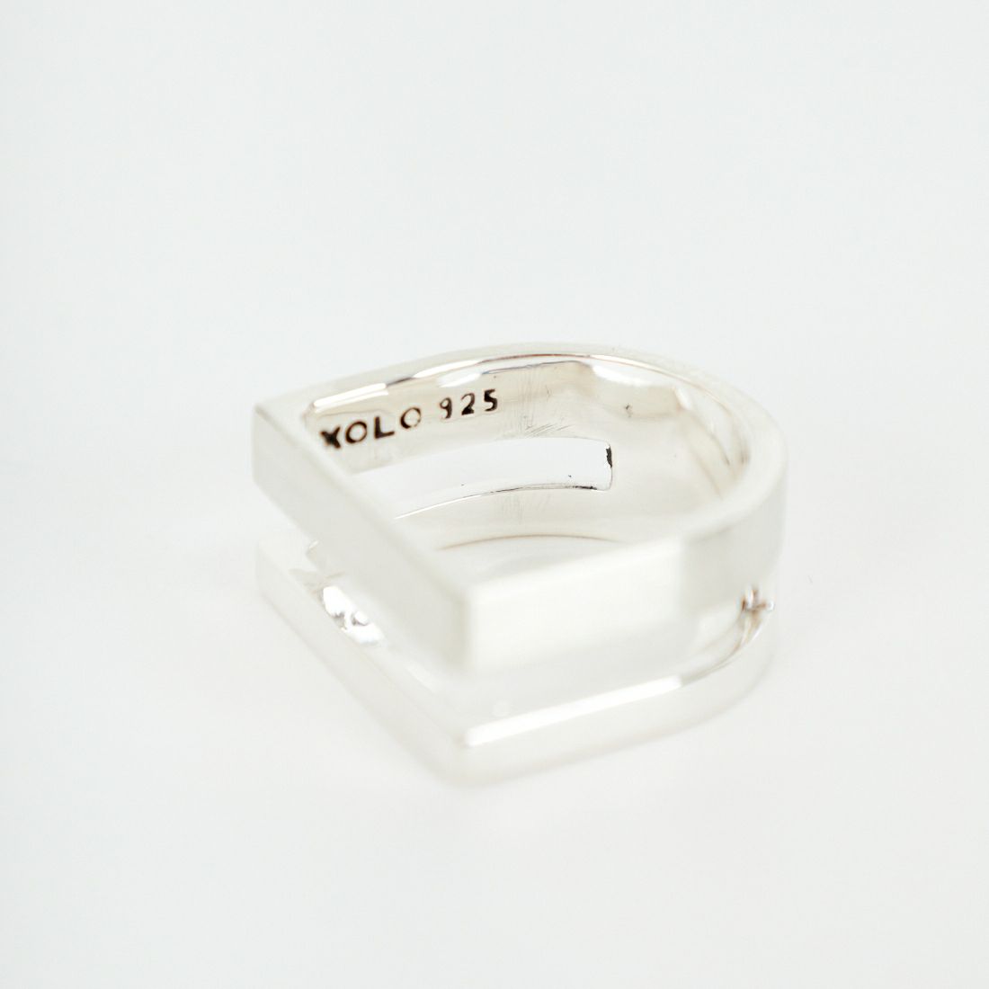 XOLO JEWELRY [ショロジュエリー] ディファレントワイズリング ウィズヘアライン [XOR123] SILVER