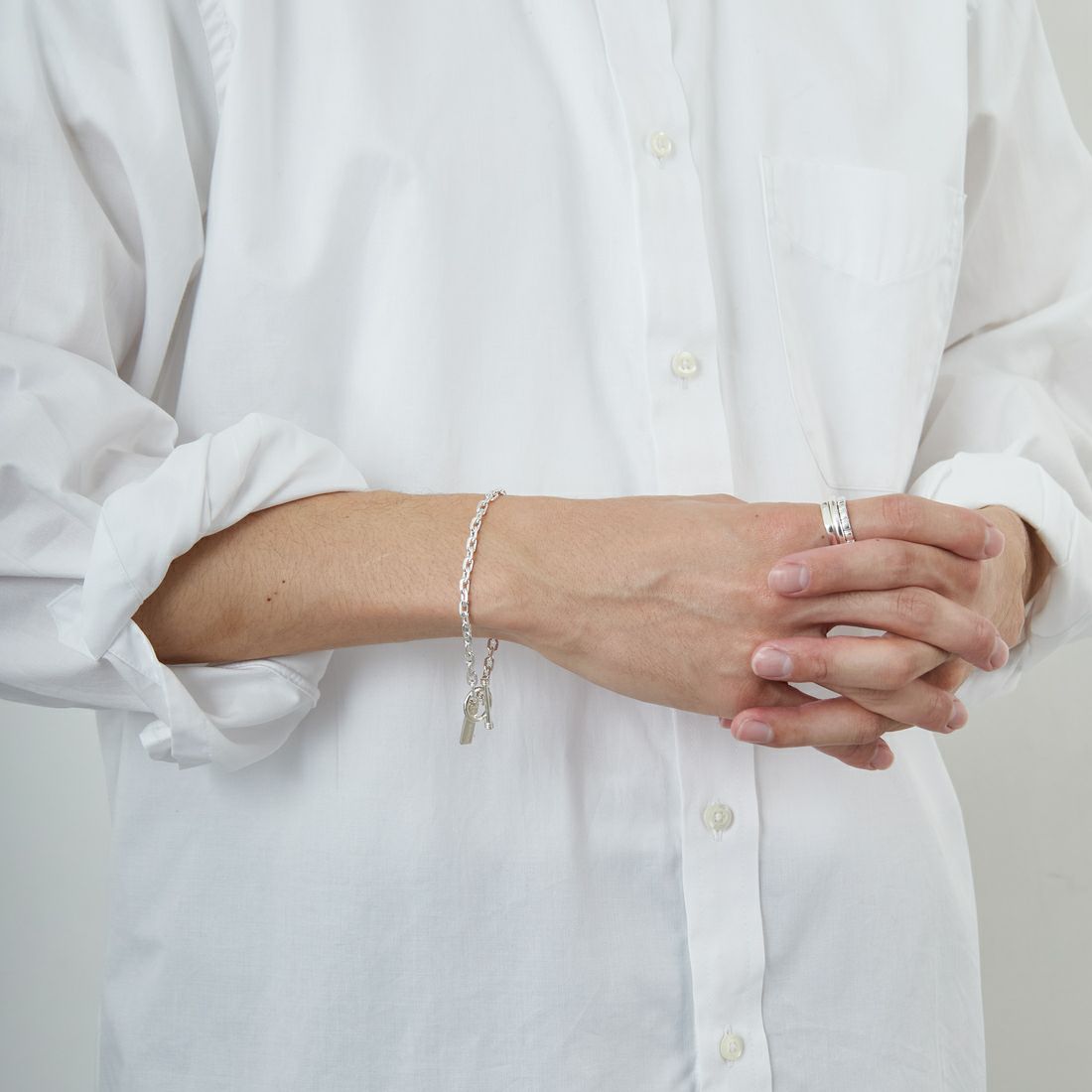 XOLO JEWELRY [ショロジュエリー] オーバルカットリンクブレスレット 4mm [XOB117-19] SILVER