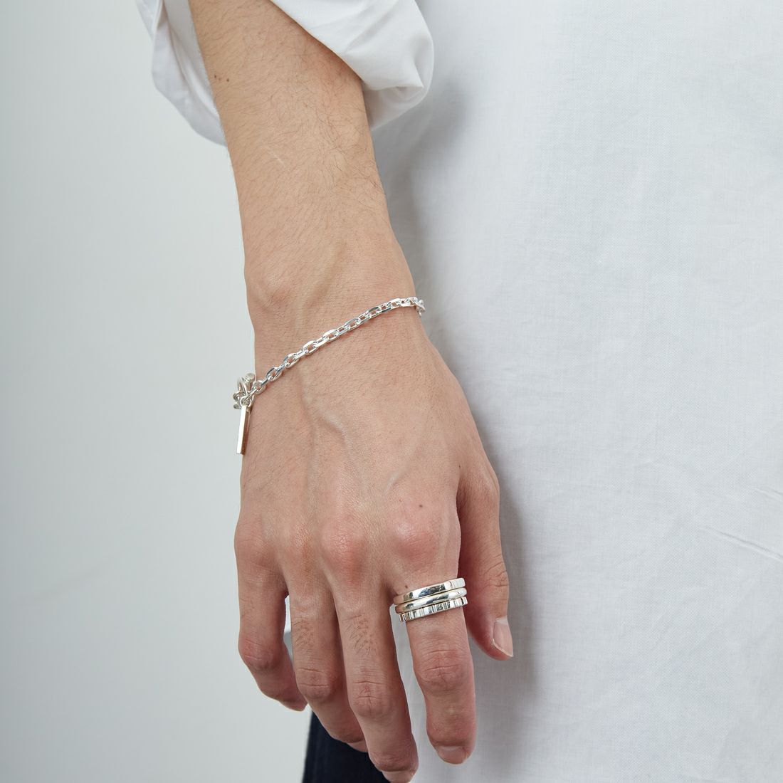 XOLO JEWELRY [ショロジュエリー] オーバルカットリンクブレスレット 4mm [XOB117-19] SILVER