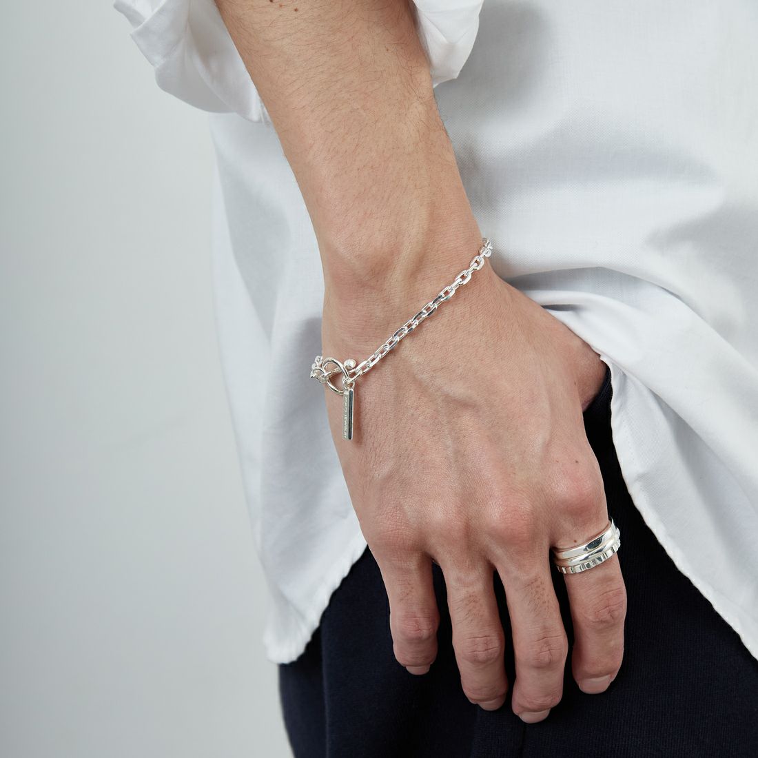 XOLO JEWELRY [ショロジュエリー] オーバルカットリンクブレスレット 4mm [XOB117-19] SILVER