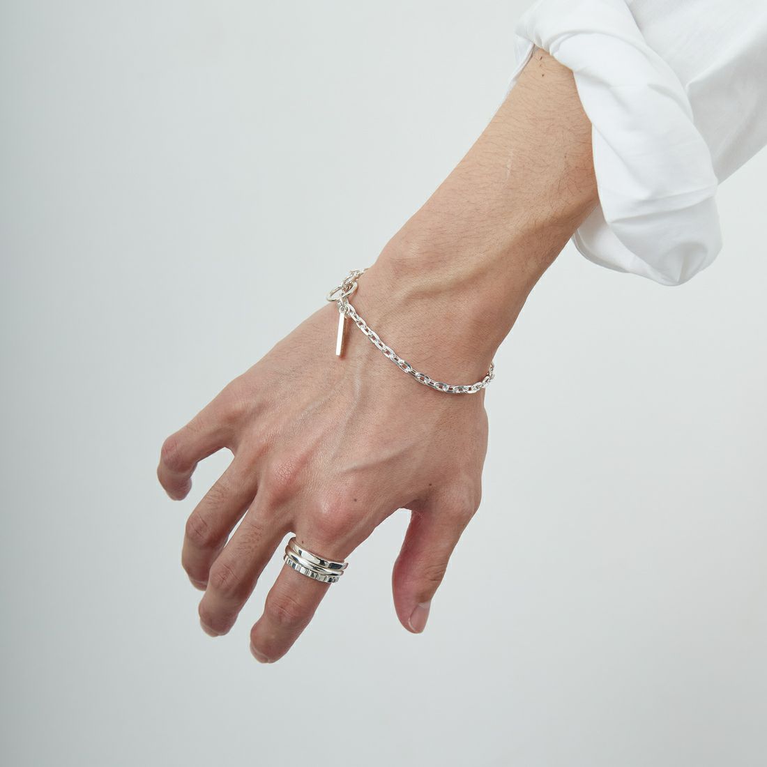 XOLO JEWELRY [ショロジュエリー] オーバルカットリンクブレスレット 4mm [XOB117-19] SILVER