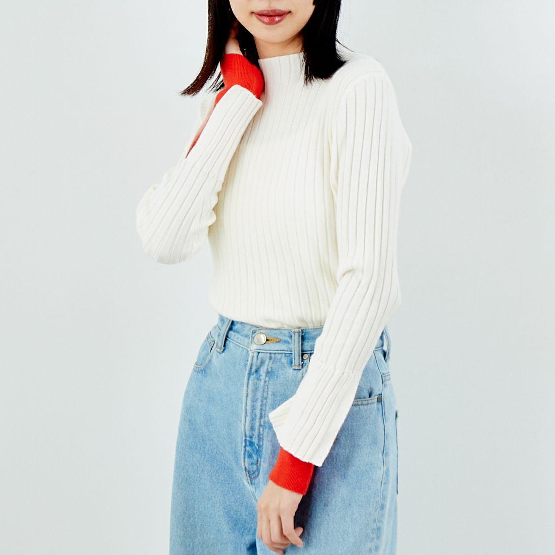 02A ｱｲﾎﾞﾘｰ&&モデル身長：162cm 着用サイズ：F&&