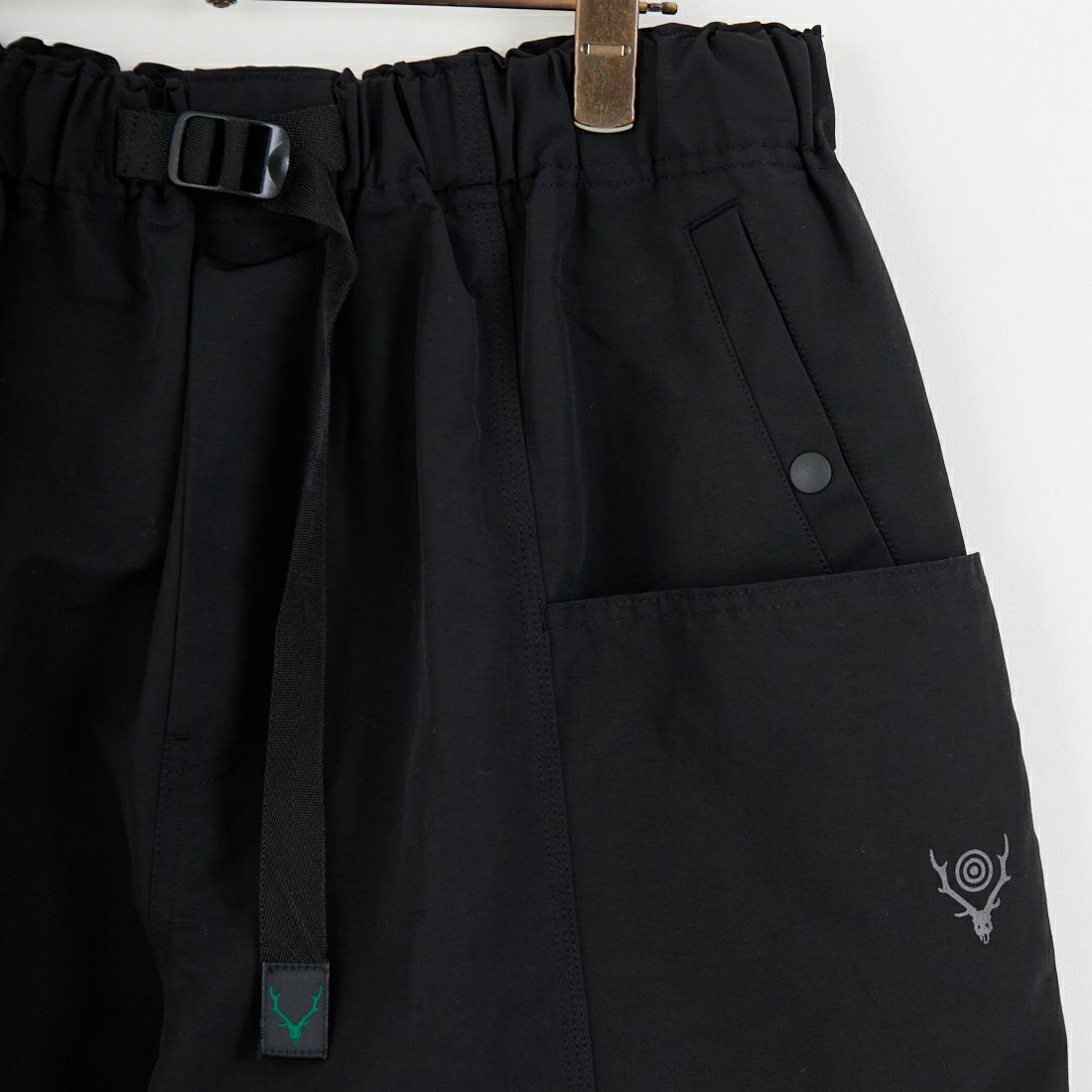 South2West8 [サウスツーウエストエイト] ベルテッドセンターシームパンツ [RW562] B BLACK