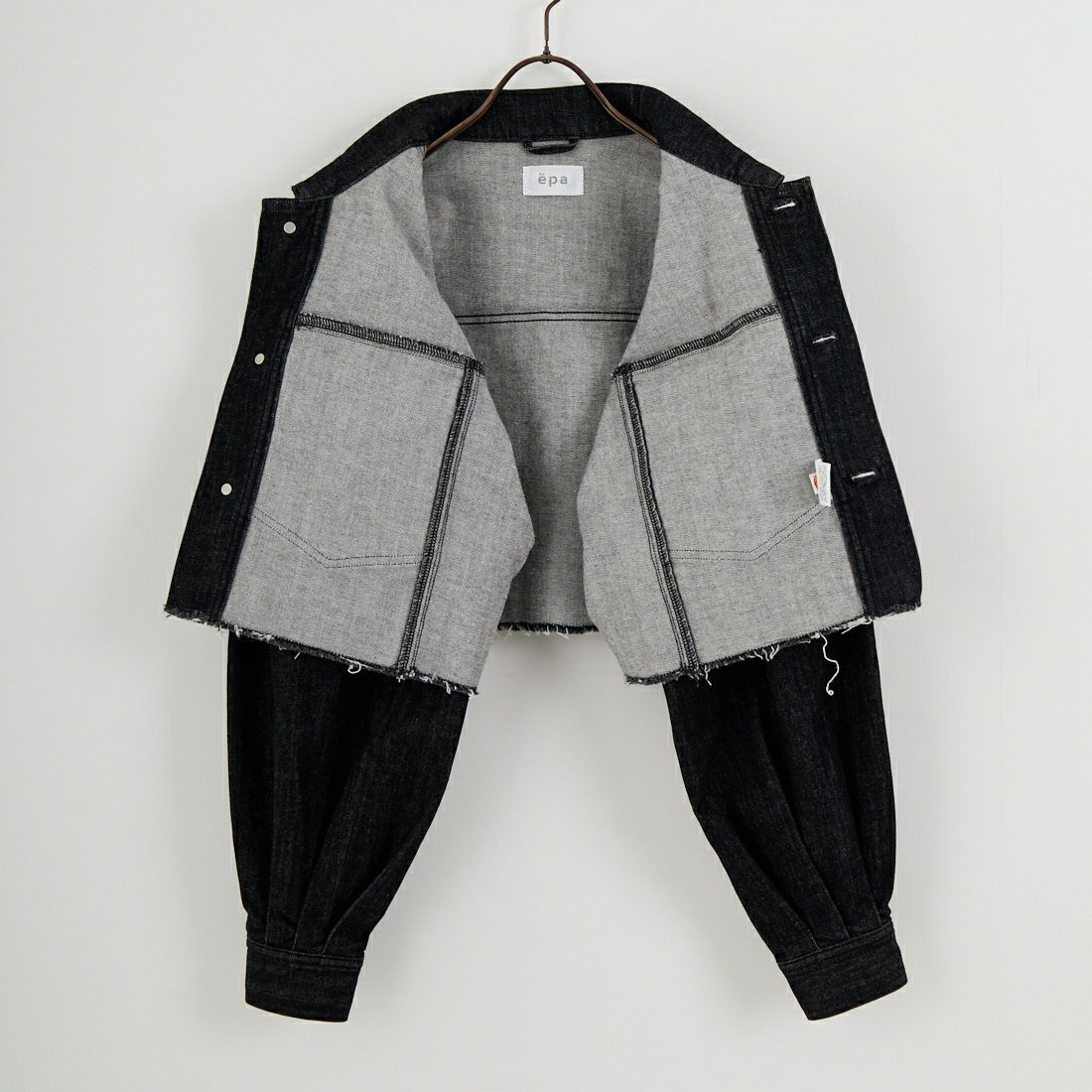 epa × BIG JOHN [エパ × ビッグジョン] バルーンスリーブショートジャケット [MXEP07L] BK02