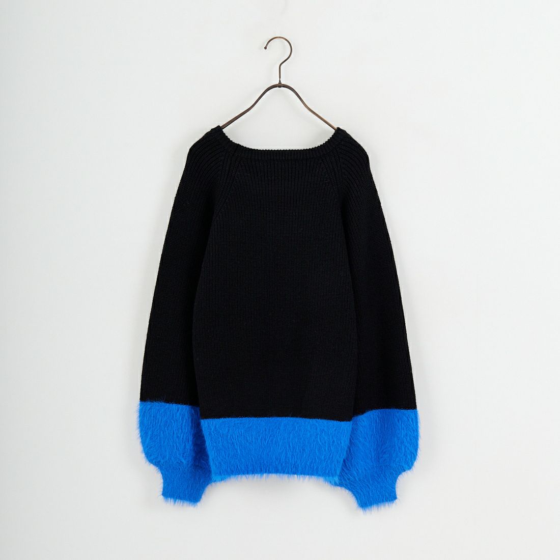 Jf Ready Made [ジェイエフレディメイド] 配色ポイントシャギーニット [986-14185] 09 ﾌﾞﾗｯｸ