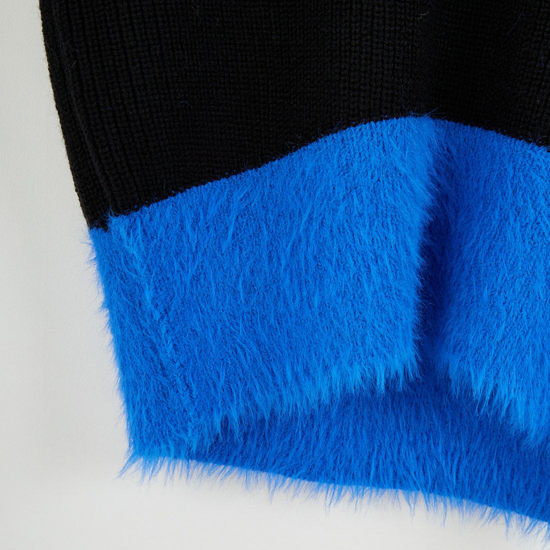 Jf Ready Made [ジェイエフレディメイド] 配色ポイントシャギーニット [986-14185] 09 ﾌﾞﾗｯｸ