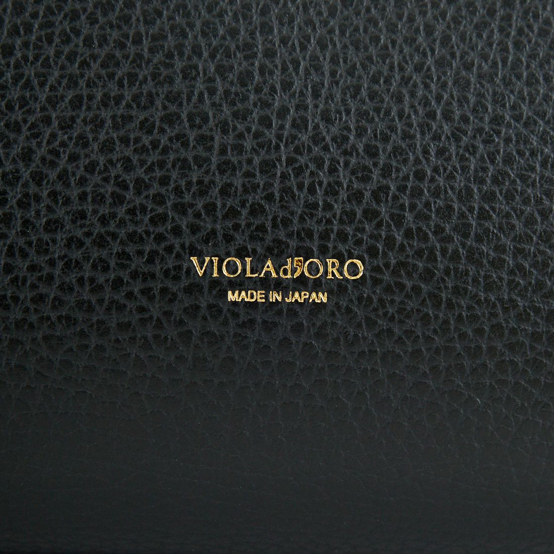 VIOLAd'ORO [ヴィオラドーロ] TRERO サイドベルトレザートートバッグ [V-1619] BLACK/GRAY
