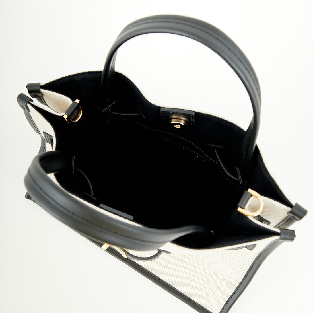 VIOLAd'ORO [ヴィオラドーロ] BRUNO キャンバスレザートートバッグ [V-2287] CANVAS