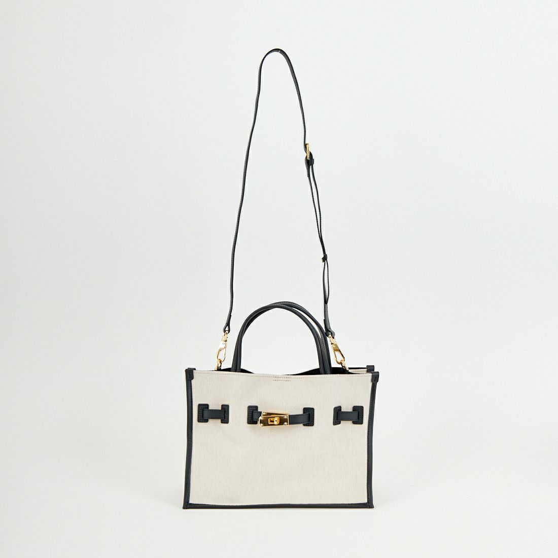 VIOLAd'ORO [ヴィオラドーロ] BRUNO キャンバスレザートートバッグ [V-2287] CANVAS