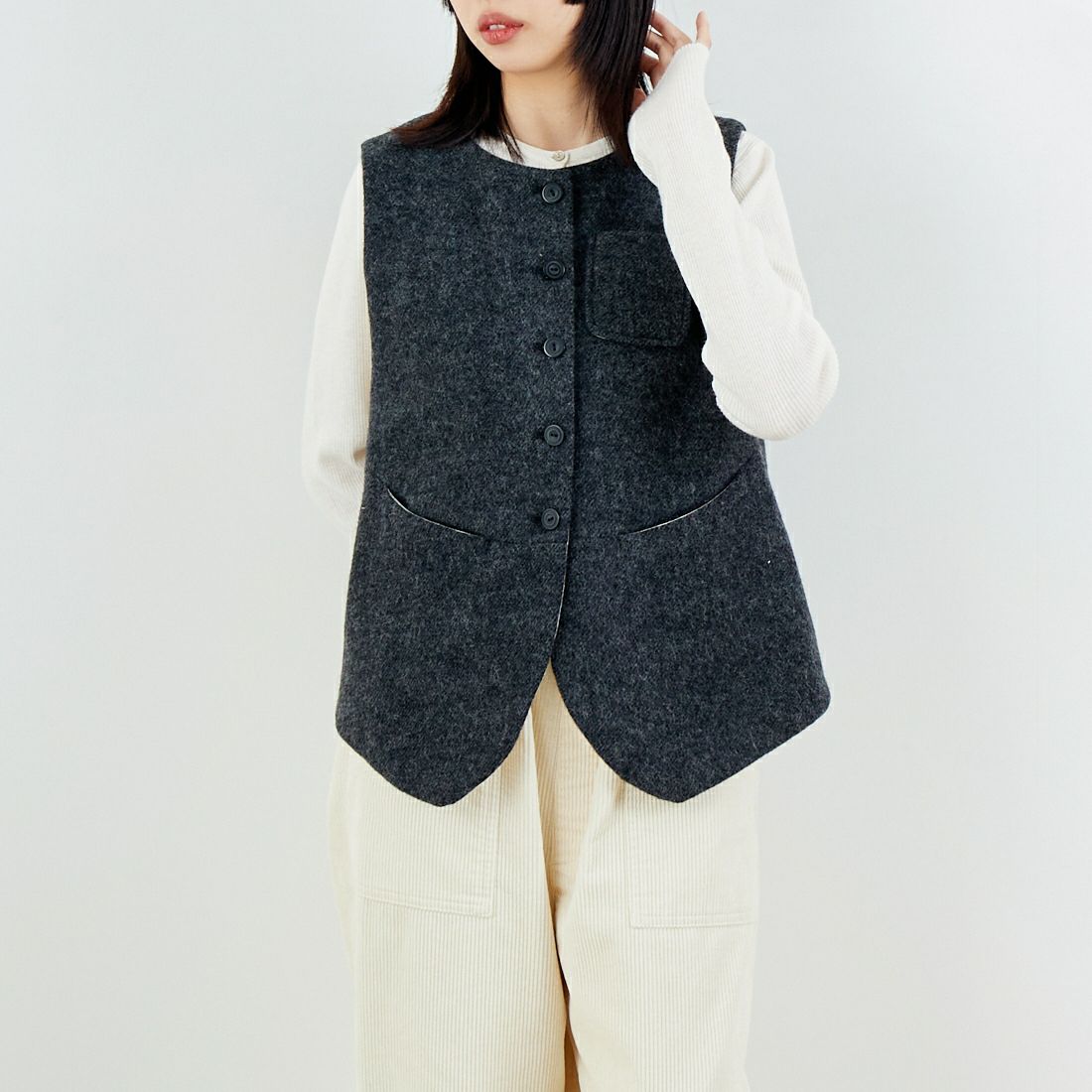 88 CHARCOA&&モデル身長：162cm 着用サイズ：F&&