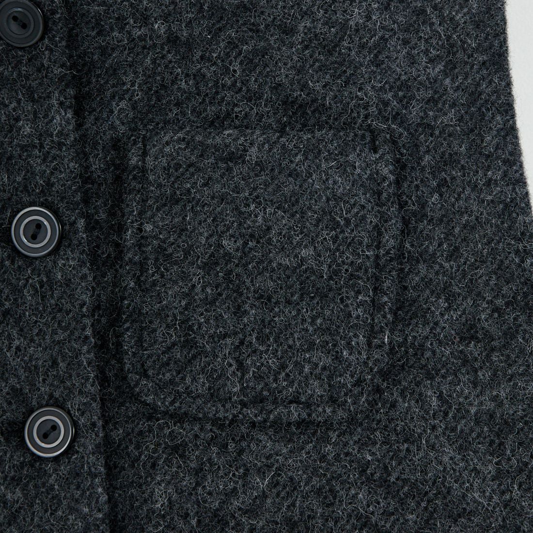 tumugu: [ツムグ] エコウールモッサベスト [TB25419] 88 CHARCOA