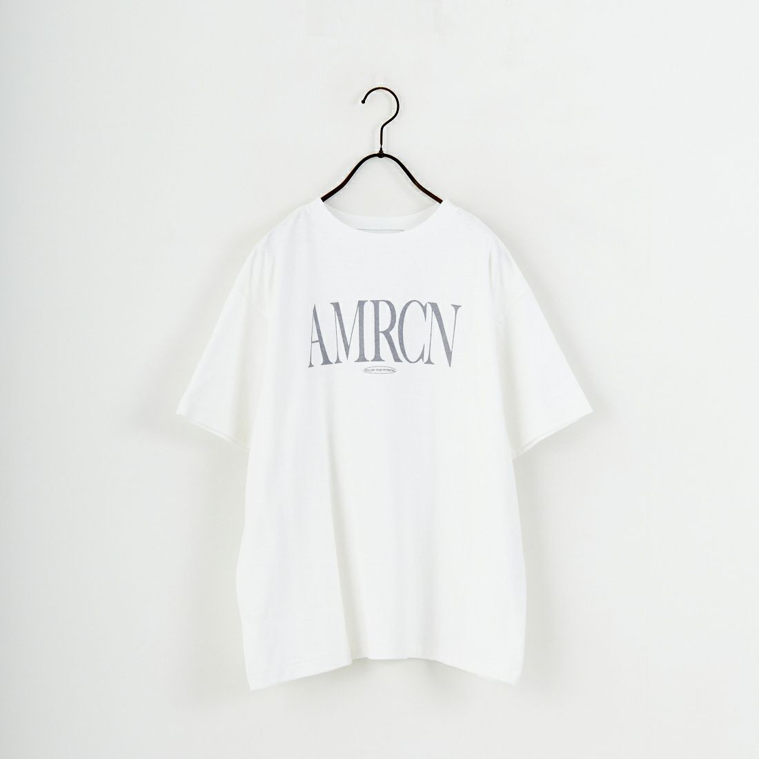 Americana × JEANS FACTORY [アメリカーナ × ジーンズファクトリー] 別注 AMRCN ロゴプリントTシャツ [BRF-808A-1-JF] ﾎﾜｲﾄ