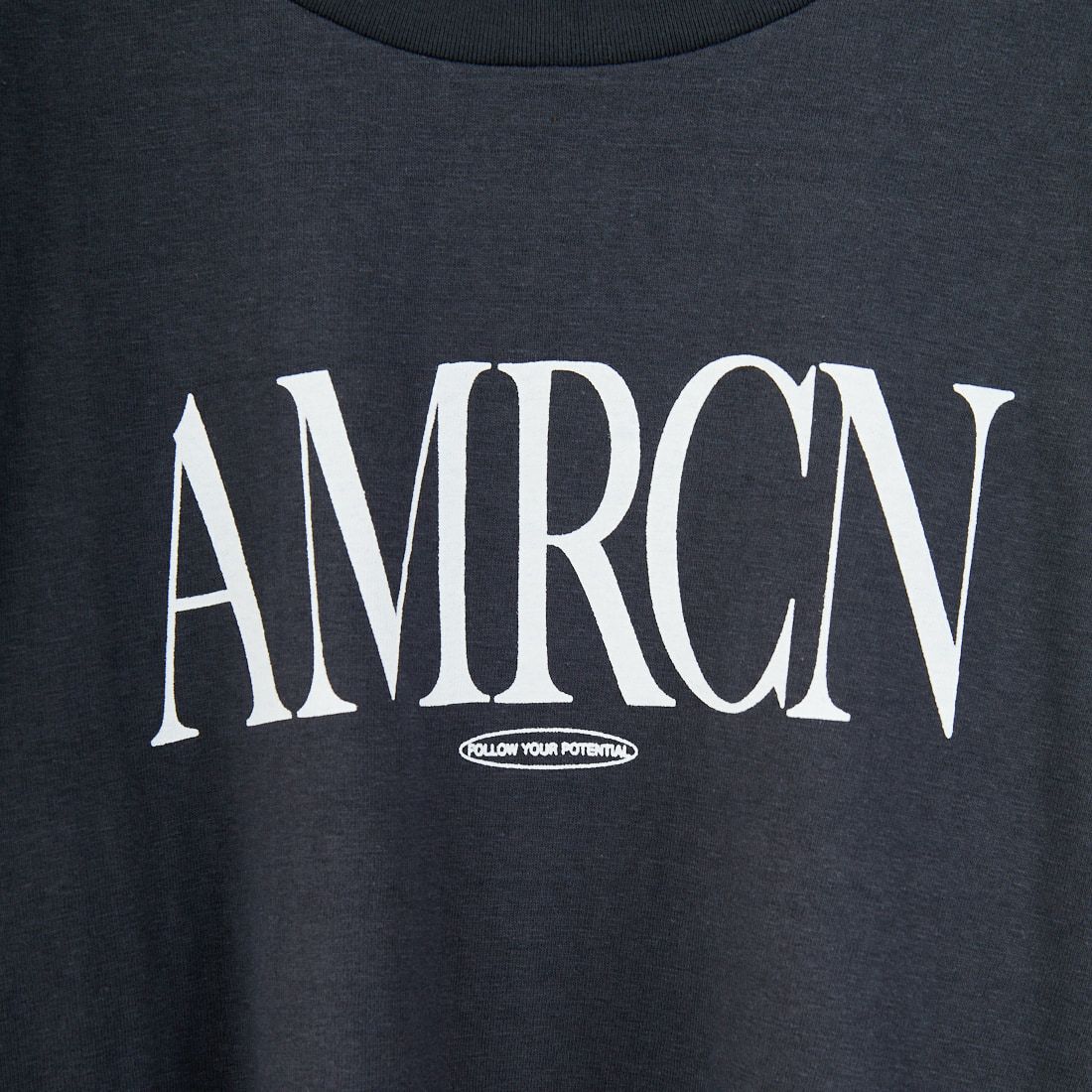 Americana × JEANS FACTORY [アメリカーナ × ジーンズファクトリー] 別注 AMRCN ロゴプリントTシャツ [BRF-808A-1-JF] ｽﾐｸﾛ