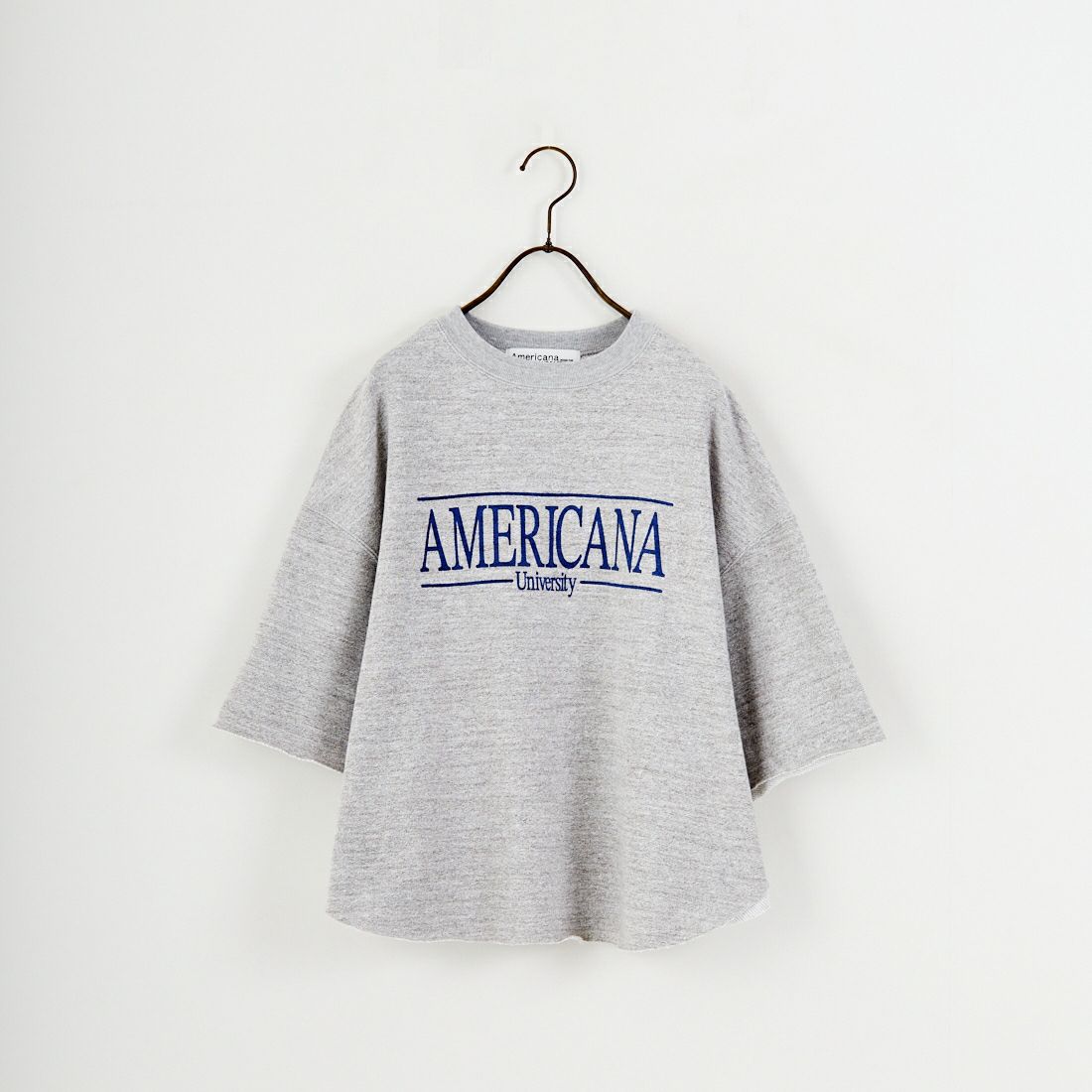 Americana × JEANS FACTORY [アメリカーナ × ジーンズファクトリー] 別注 ロゴプリント カットオフスウェット [ASO-850-2-JF] ﾓｸｸﾞﾚｰ