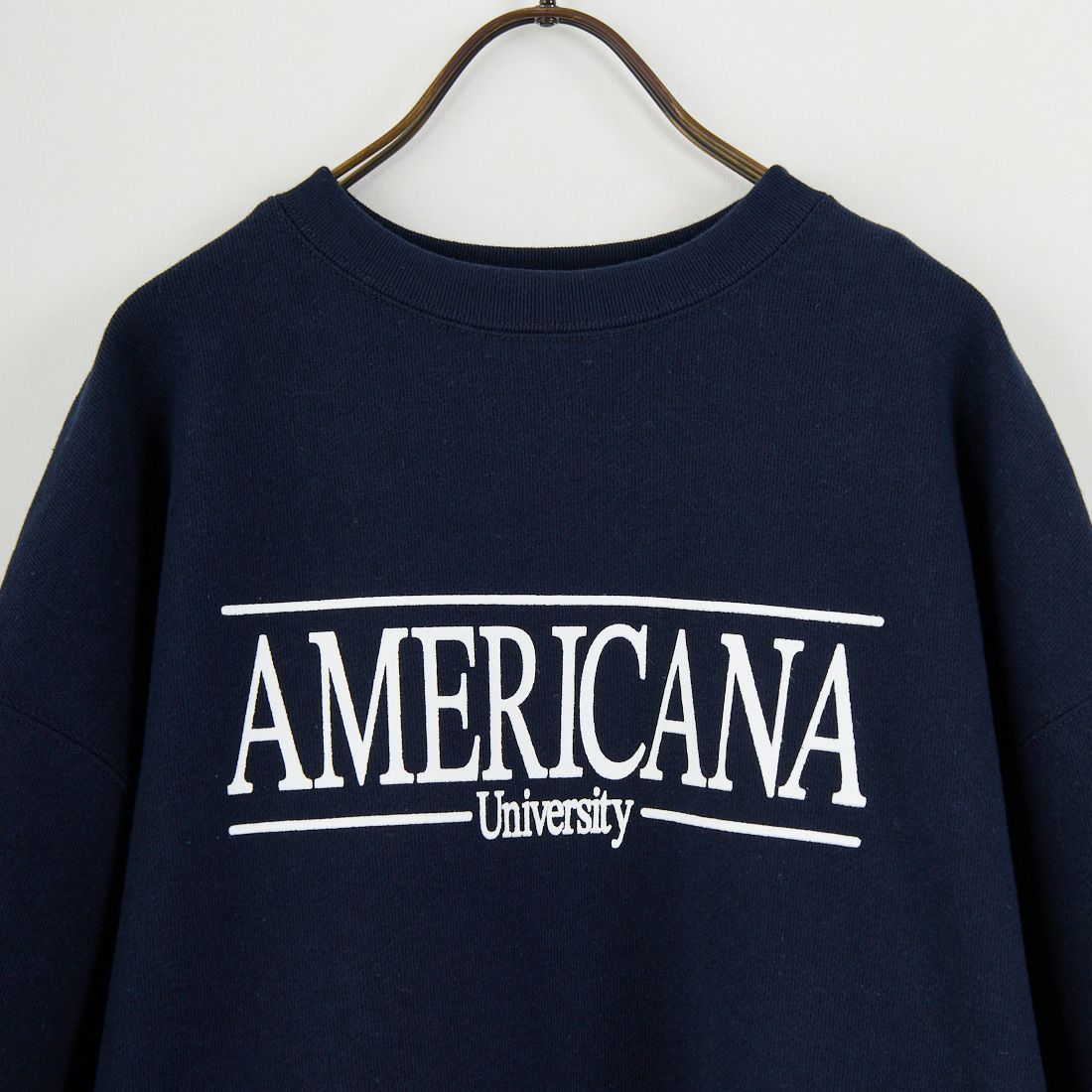 Americana × JEANS FACTORY [アメリカーナ × ジーンズファクトリー] 別注 ロゴプリント カットオフスウェット [ASO-850-2-JF] ﾈｲﾋﾞｰ