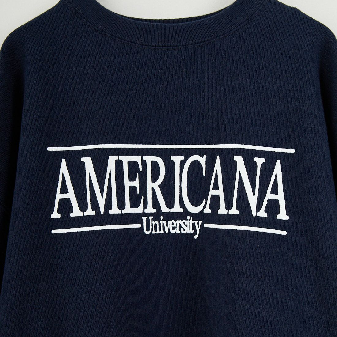 Americana × JEANS FACTORY [アメリカーナ × ジーンズファクトリー] 別注 ロゴプリント カットオフスウェット [ASO-850-2-JF] ﾈｲﾋﾞｰ