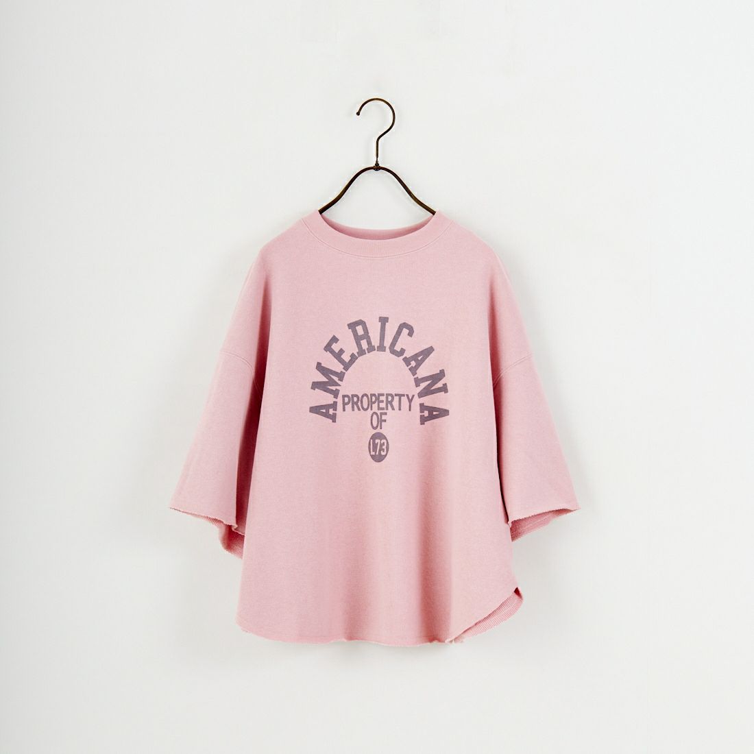 Americana × JEANS FACTORY [アメリカーナ × ジーンズファクトリー] 別注 カレッジプリント カットオフスウェット [ASO-850-1-JF] ﾋﾟﾝｸ