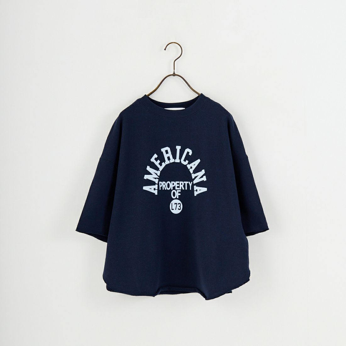 Americana × JEANS FACTORY [アメリカーナ × ジーンズファクトリー] 別注 カレッジプリント カットオフスウェット [ASO-850-1-JF] ﾈｲﾋﾞｰ