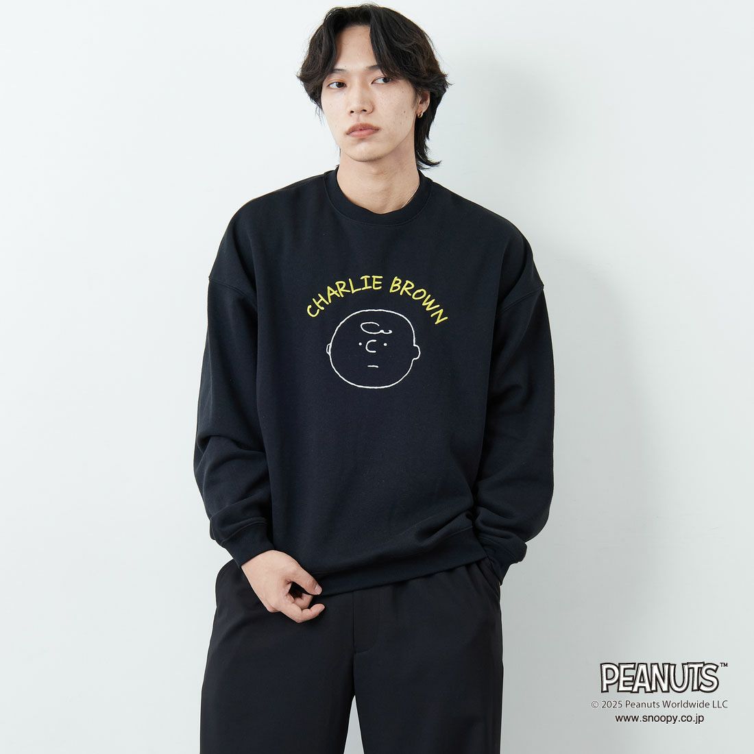 BLACK&&モデル身長：179cm 着用サイズ：L&&