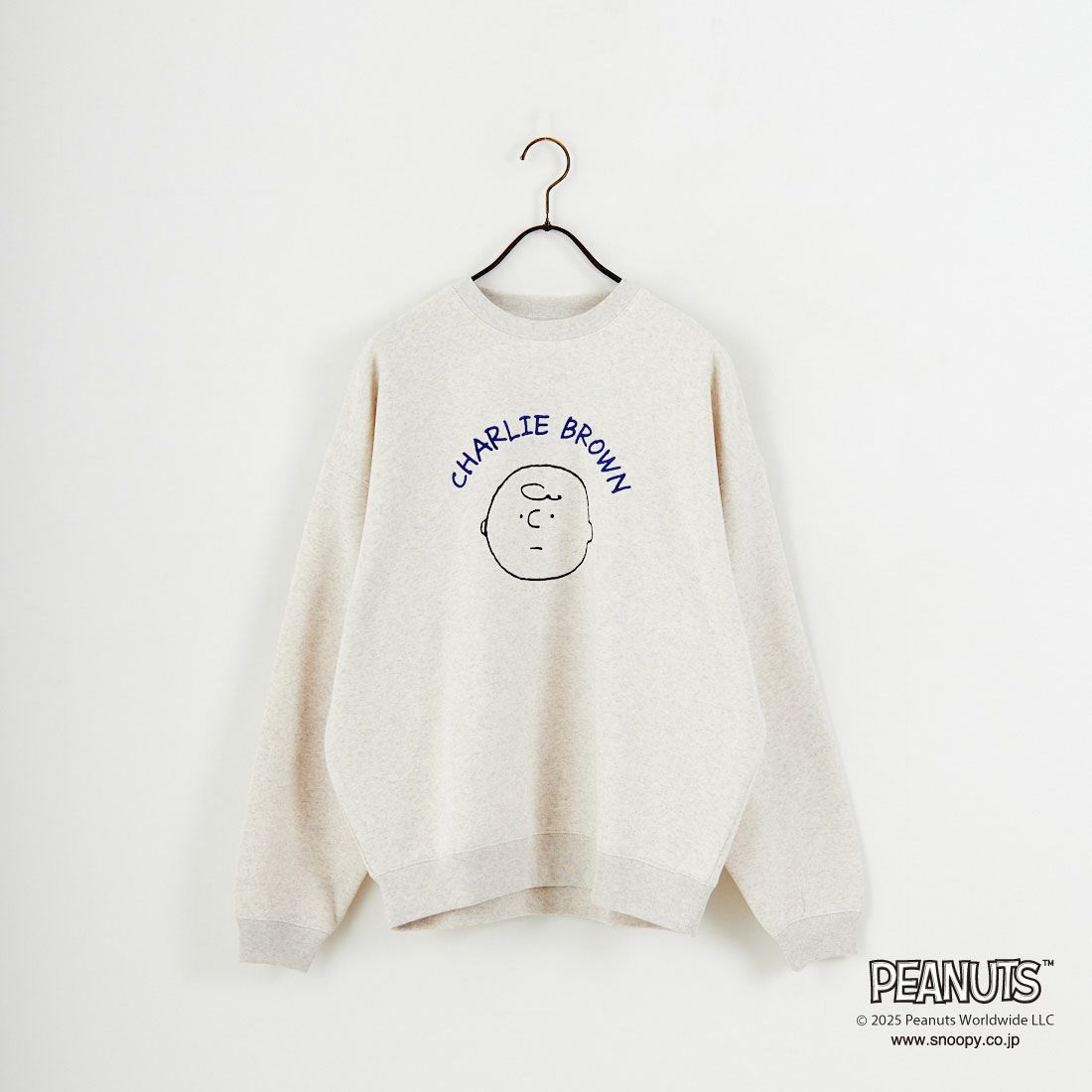 PEANUTS × JEANS FACTORY [ピーナッツ × ジーンズファクトリー] PEANUTS チャーリー・ブラウンスウェット [JFC-254-098] ASH GRY