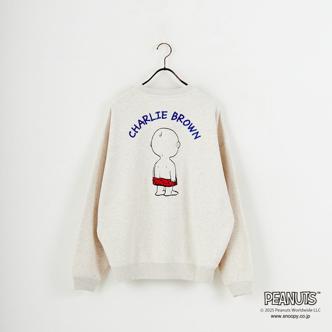 PEANUTS × JEANS FACTORY [ピーナッツ × ジーンズファクトリー] PEANUTS チャーリー・ブラウンスウェット [JFC-254-098] ASH GRY