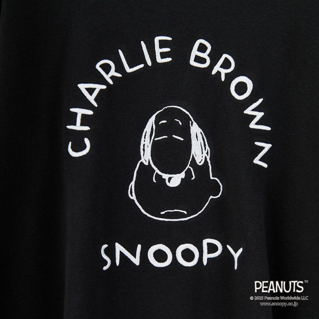 PEANUTS × JEANS FACTORY [ピーナッツ × ジーンズファクトリー] PEANUTS チャーリー・ブラウン&スヌーピースウェット [JFC-254-100] BLACK