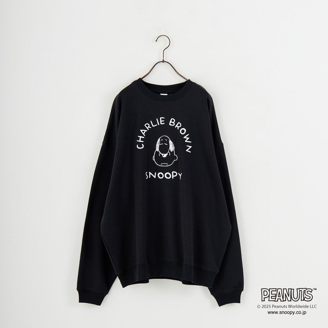 PEANUTS × JEANS FACTORY [ピーナッツ × ジーンズファクトリー] PEANUTS チャーリー・ブラウン&スヌーピースウェット [JFC-254-100] BLACK