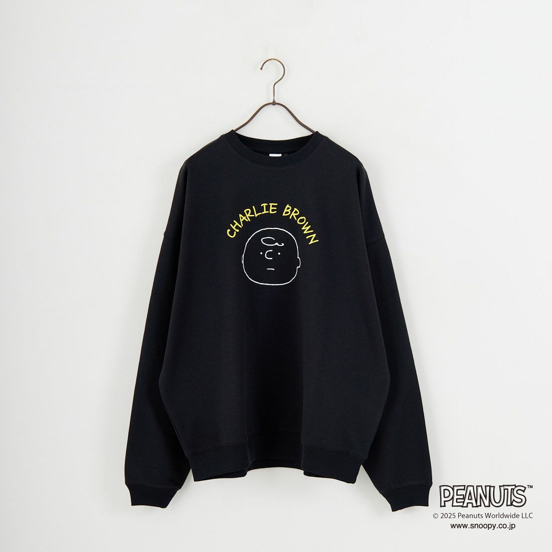 PEANUTS × JEANS FACTORY [ピーナッツ × ジーンズファクトリー] PEANUTS チャーリー・ブラウンスウェット [JFC-254-098] BLACK