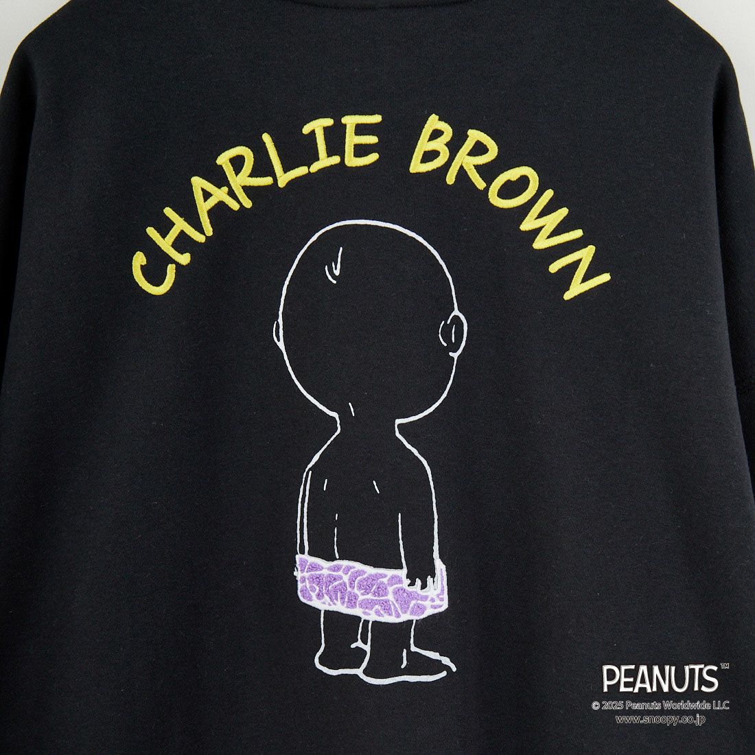 PEANUTS × JEANS FACTORY [ピーナッツ × ジーンズファクトリー] PEANUTS チャーリー・ブラウンスウェット [JFC-254-098] BLACK