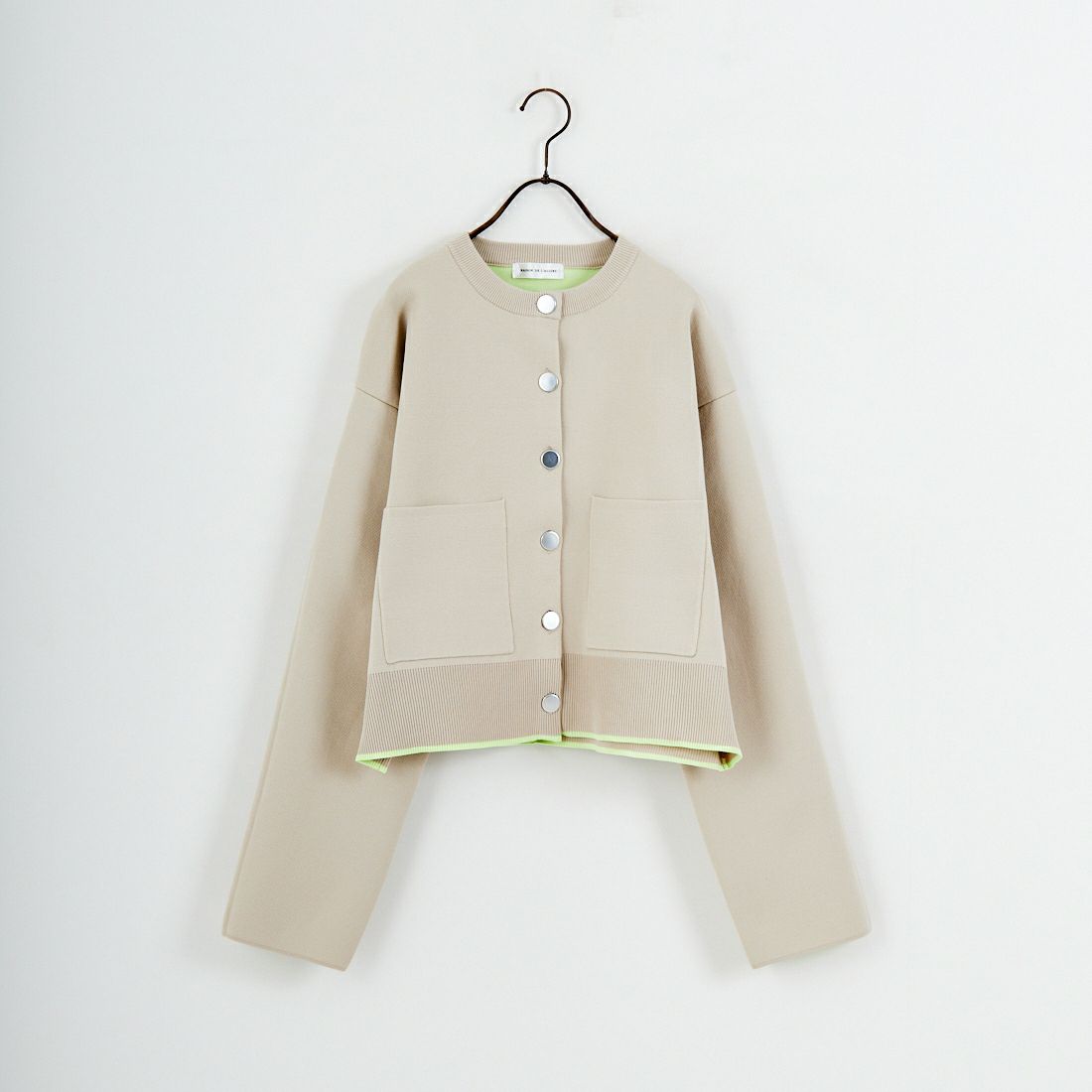 Maison de L'allure [メゾン ドゥ ラリュール] バイカラースポンディッシュニットカーディガン [M25141010] 22 GRG/MNT