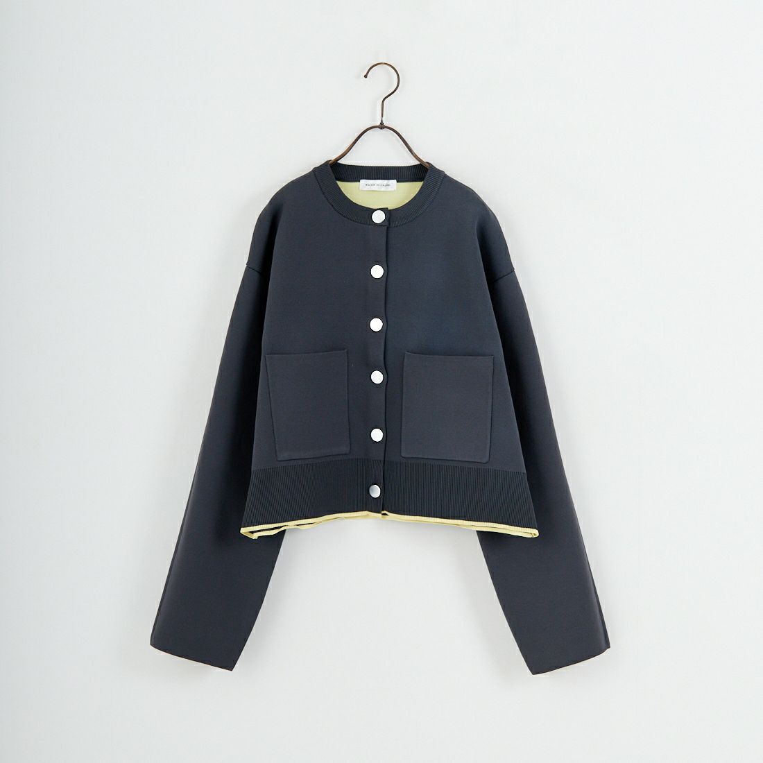 Maison de L'allure [メゾン ドゥ ラリュール] バイカラースポンディッシュニットカーディガン [M25141010] 08 CHR/YEL