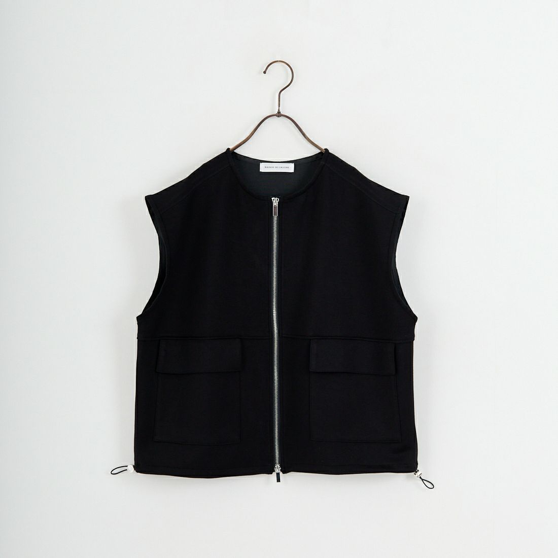 Maison de L'allure [メゾン ドゥ ラリュール] ダブルジップダンボールベスト [M25142004] 09 BLACK