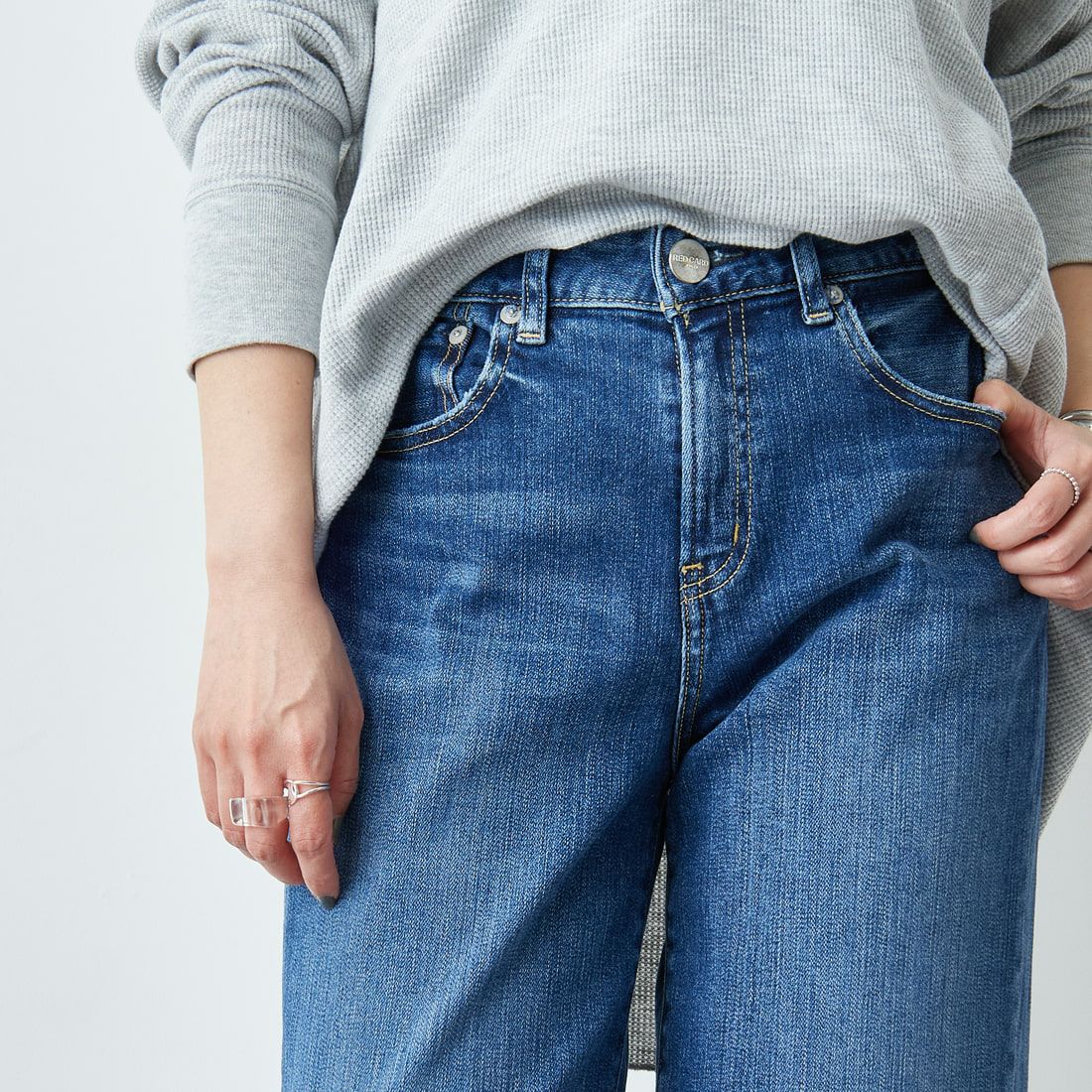 RED CARD TOKYO [レッドカード トーキョー] 35th Anniversary ワイドデニムパンツ [26W10101SMD] A-STN DARK