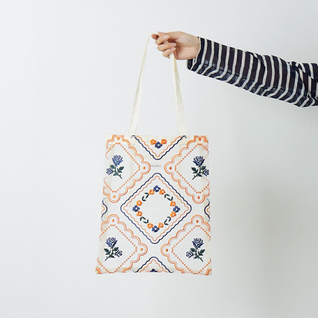 Casselini [キャセリーニ] チュール刺繍トートバッグ [254-111505] ｱｲﾎﾞﾘｰ