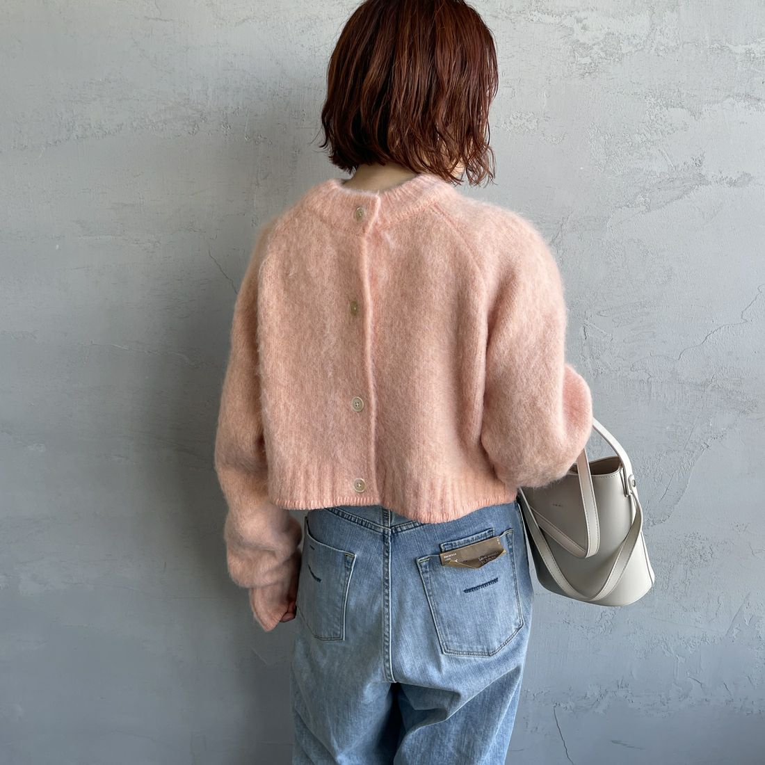 TODAYFUL [トゥデイフル] ブラッシュドニットカーディガン [12520530] P/BEG &&モデル身長：158cm 着用サイズ：F&&