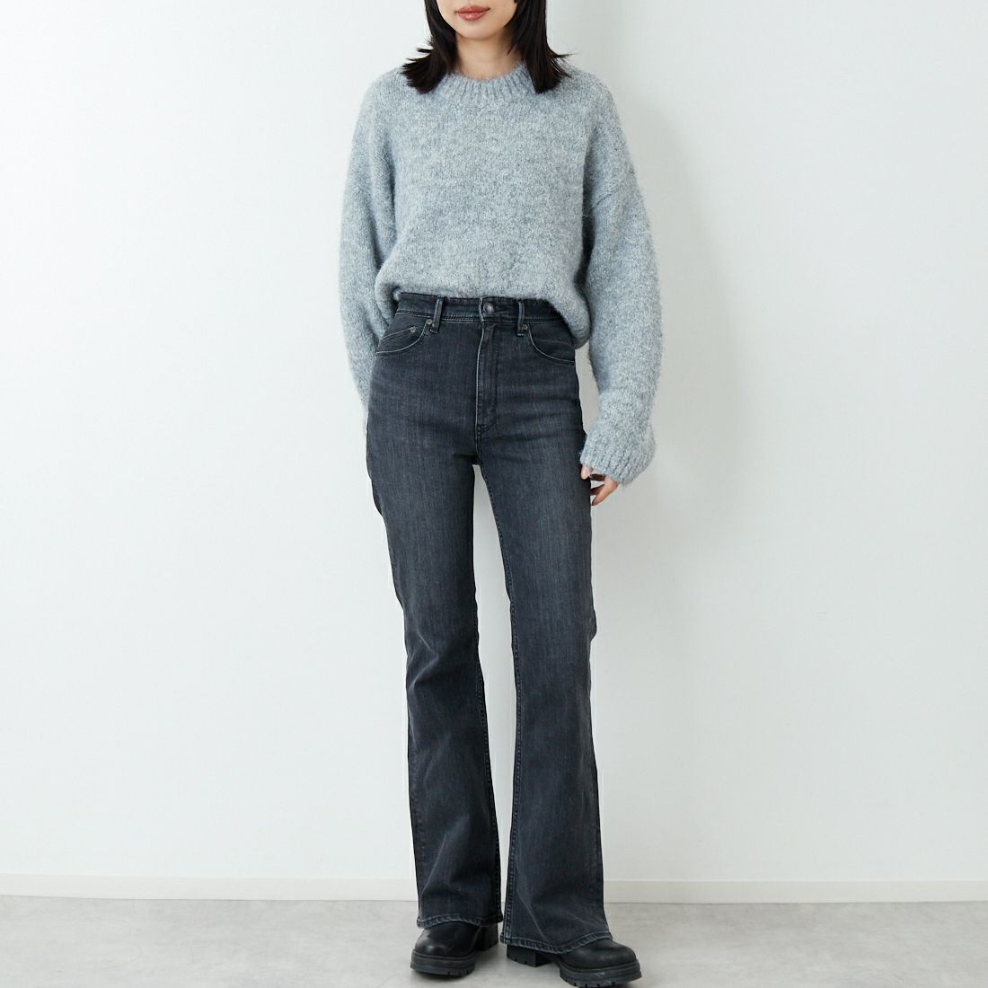 YANUK [ヤヌーク] ブーツカット [57153349] UBK &&モデル身長：162cm 着用サイズ：24&&