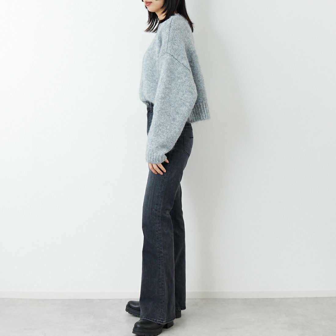 YANUK [ヤヌーク] ブーツカット [57153349] UBK &&モデル身長：162cm 着用サイズ：24&&