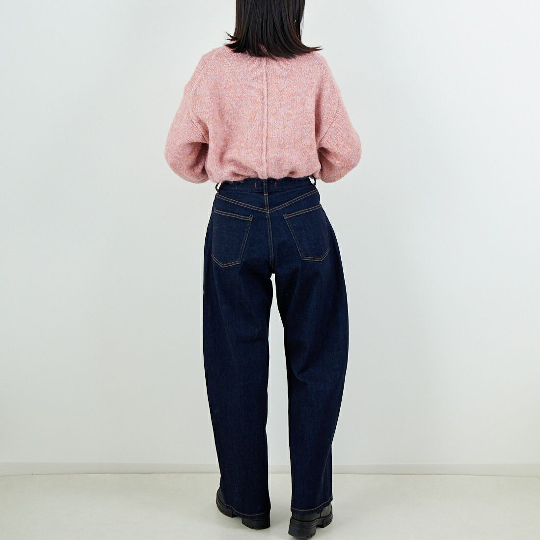 RED CARD TOKYO [レッドカード トーキョー] Montana カーブバギーデニム [12W43701BRN] BALL RINSE &&モデル身長：162cm 着用サイズ：23&&