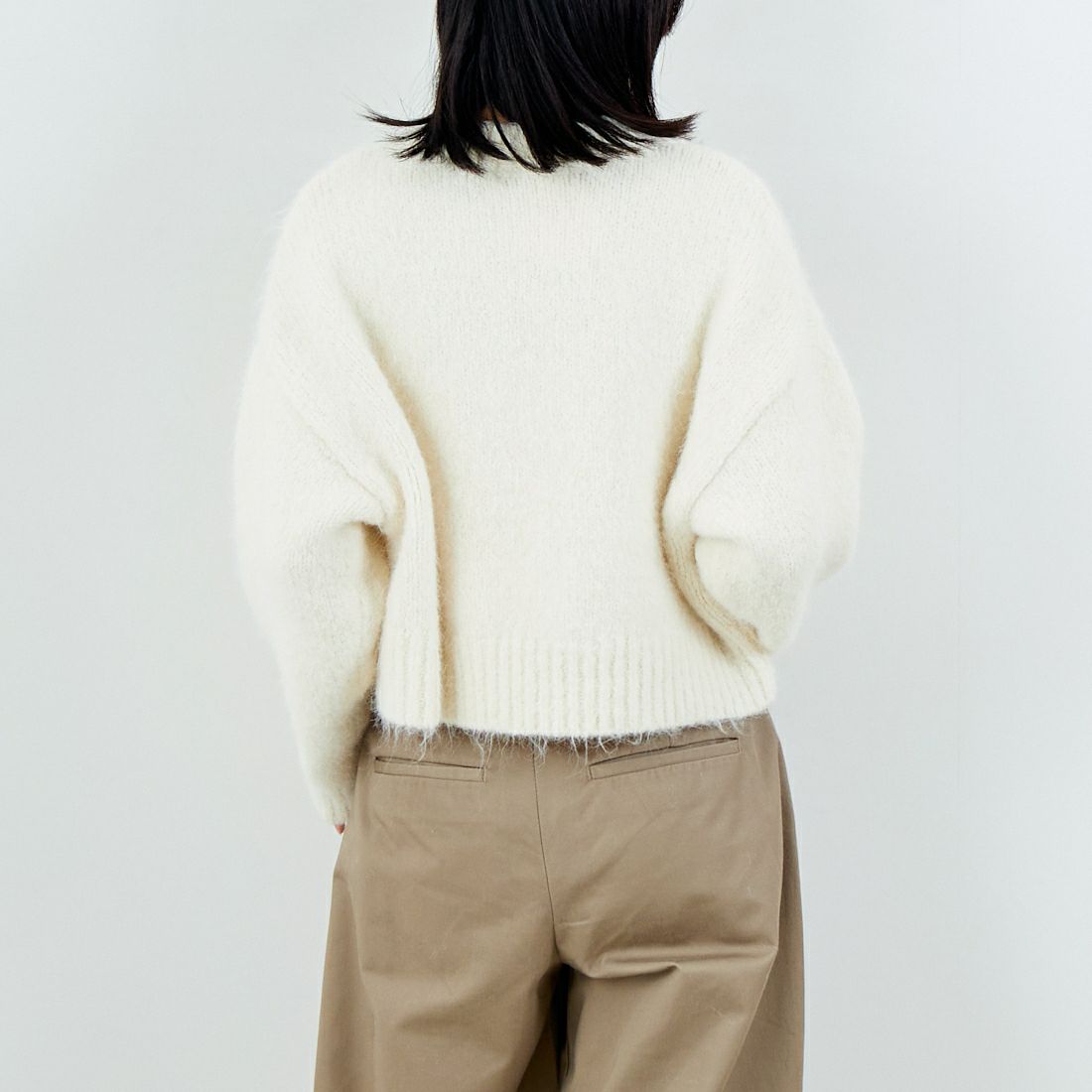 Jeans Factory Clothes [ジーンズファクトリークローズ] 3G ファーストレッチプルオーバー [11256537] 031 ｵﾌ &&モデル身長：162cm 着用サイズ：F&&