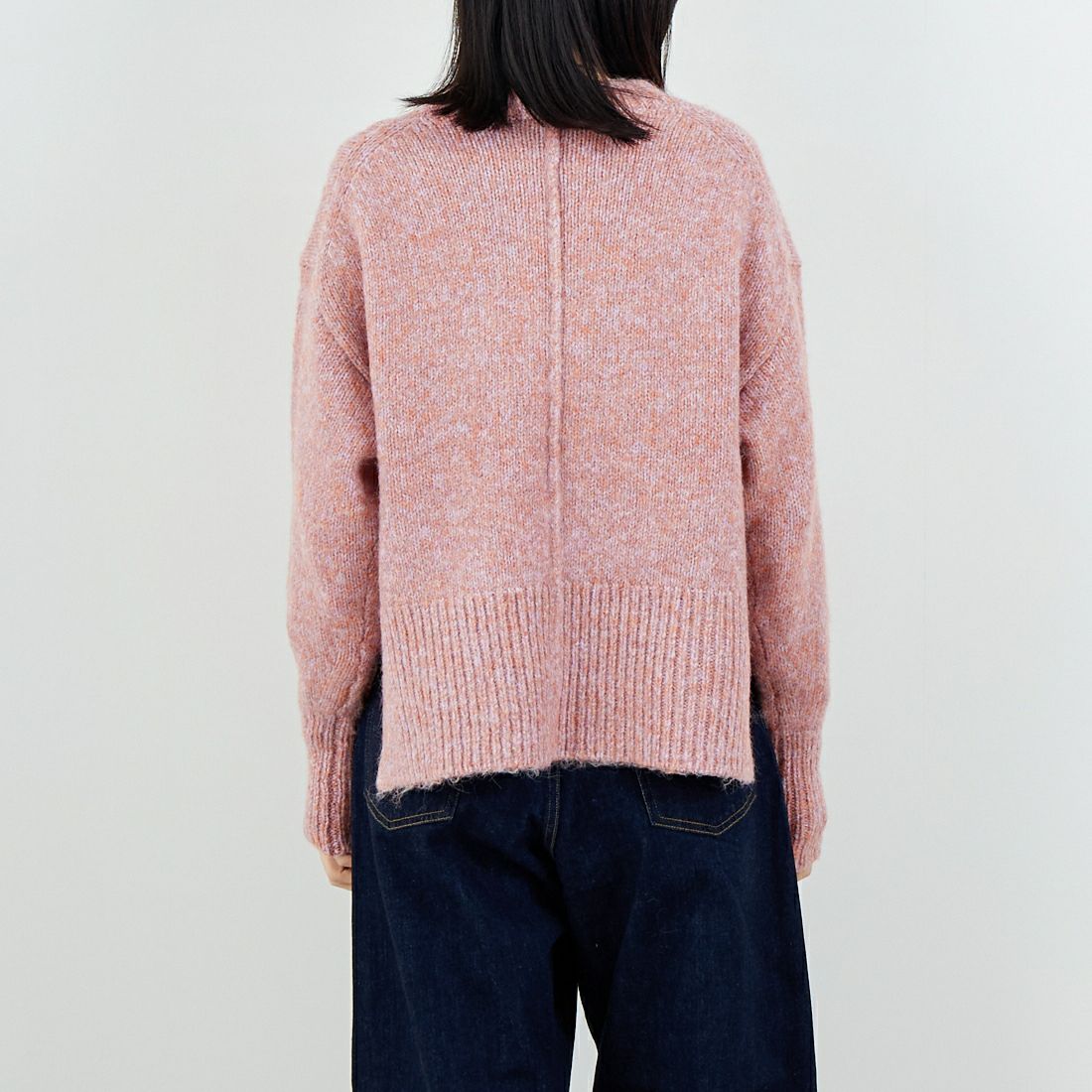 Jeans Factory Clothes [ジーンズファクトリークローズ] 5G ミックスファンシー天竺プルオーバー [11256552] 023 ﾗｲﾄｵﾚﾝ &&モデル身長：162cm 着用サイズ：F&&