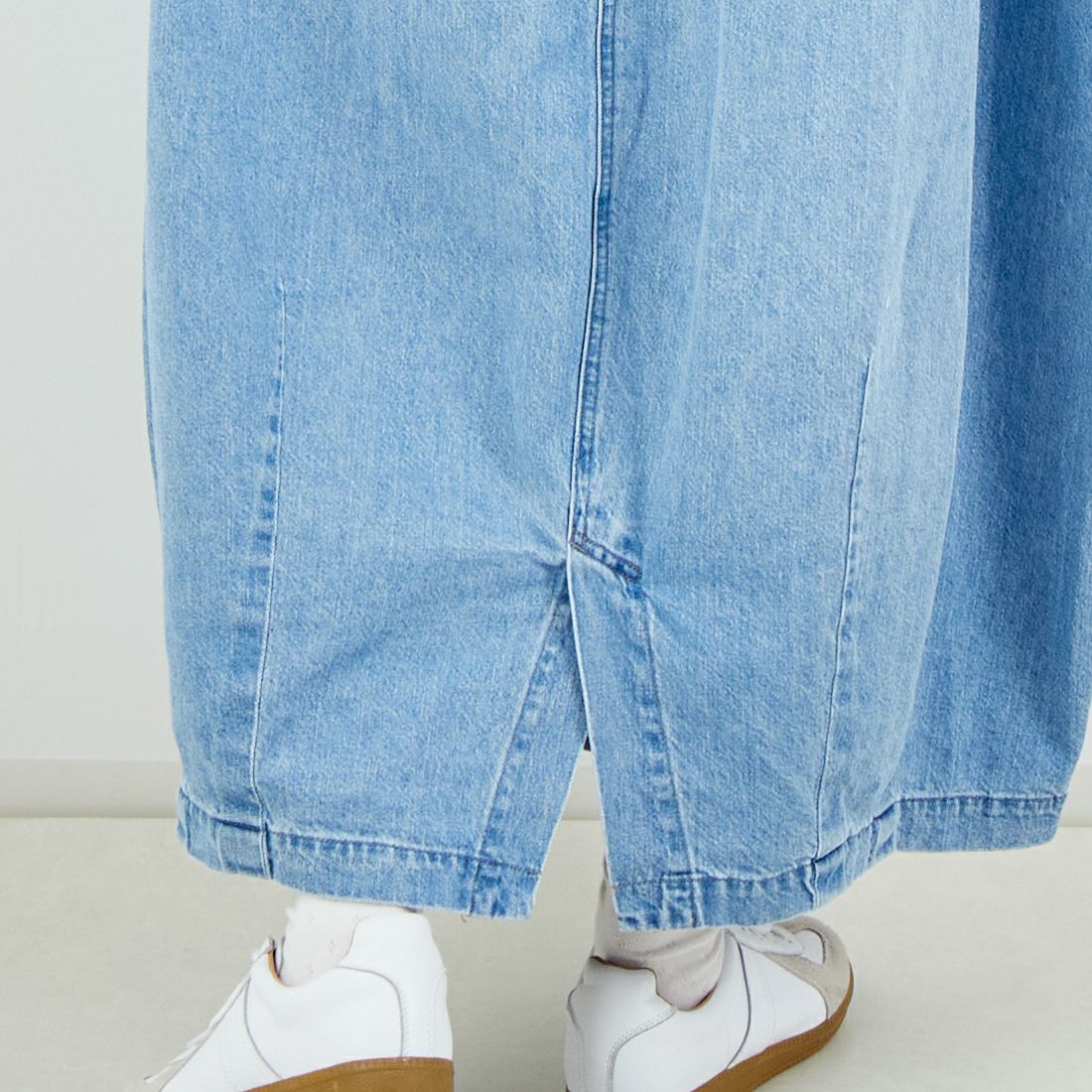 HARVESTY [ハーベスティ] デニムサーカススカート [A22504] 93 L.BLUE &&モデル身長：162cm 着用サイズ：1&&