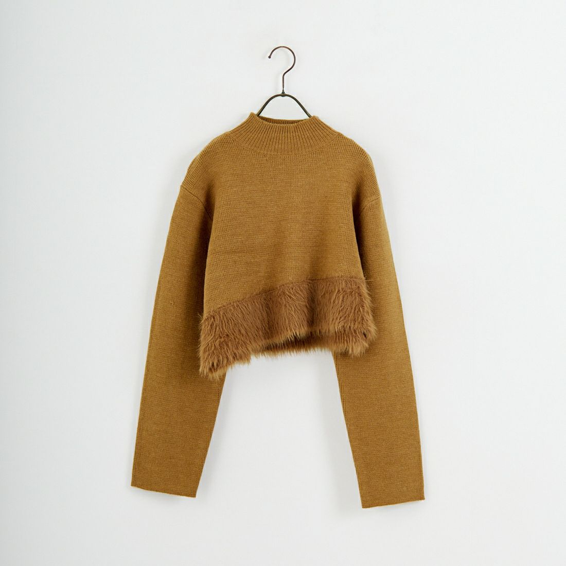 &g'aime [アンジェム] シャギー切替ショートニット [986-67028] ｷｬﾒﾙ