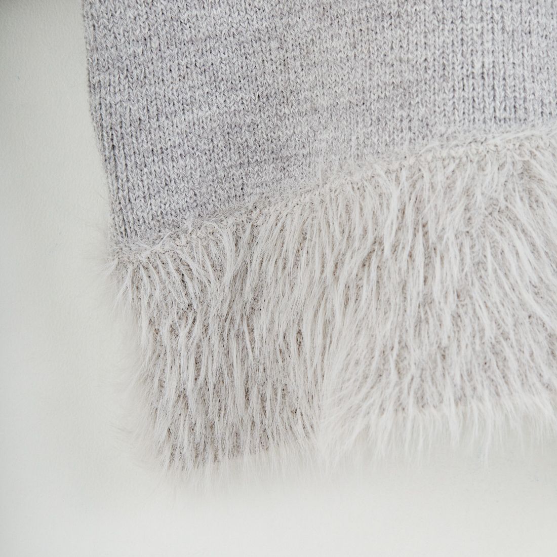 &g'aime [アンジェム] シャギー切替ショートニット [986-67028] ｸﾞﾚｰ