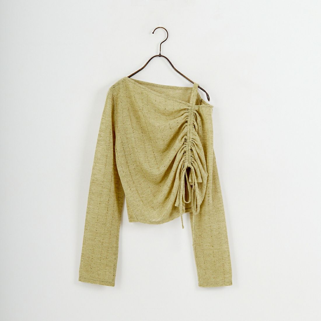 nenom [ネノム] ワンオフショルダー ギャザーリボンTシャツ [NE26312004] 37 MINT