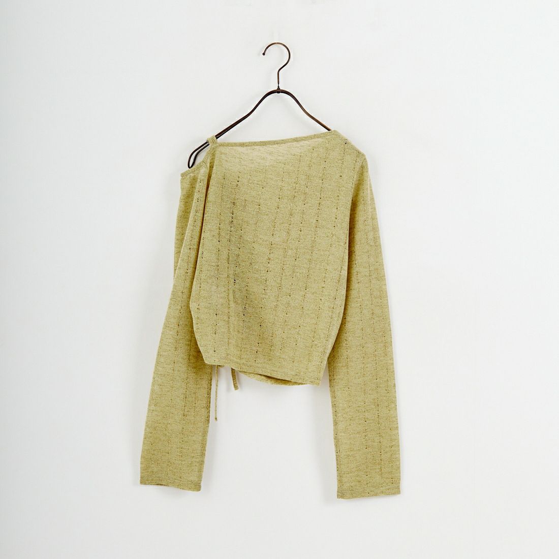 nenom [ネノム] ワンオフショルダー ギャザーリボンTシャツ [NE26312004] 37 MINT