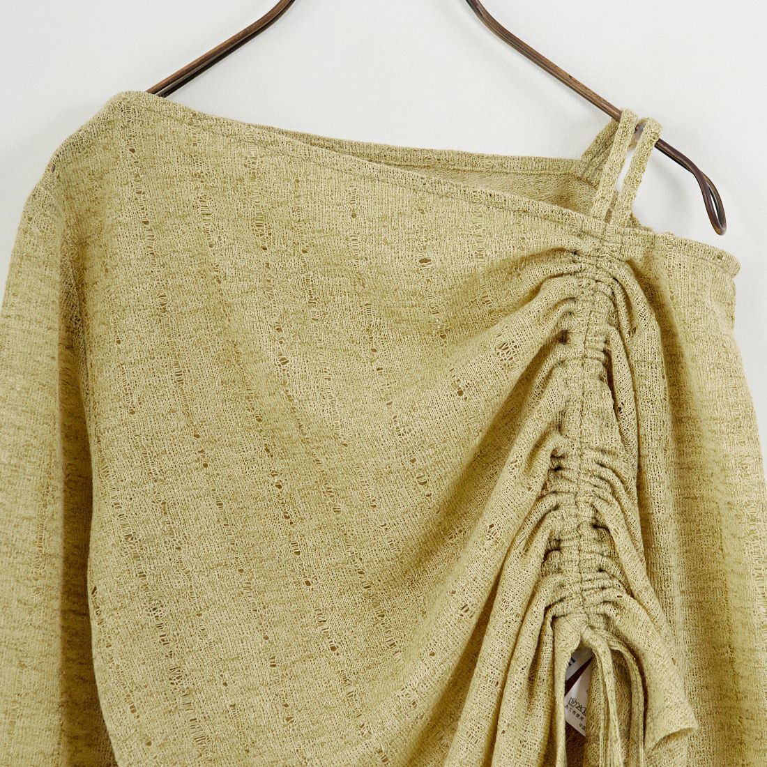 nenom [ネノム] ワンオフショルダー ギャザーリボンTシャツ [NE26312004] 37 MINT